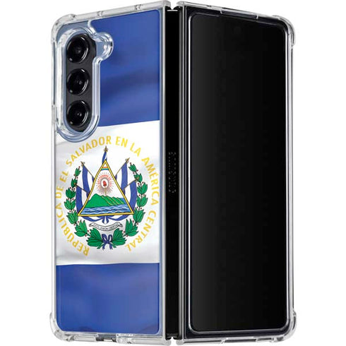 El Salvador Flag Galaxy Z Fold5 5G Clear Case